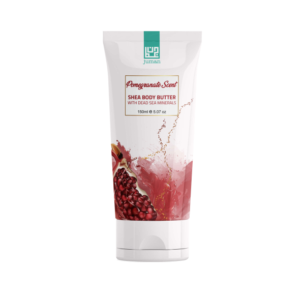 SHEA BODY BUTTER – POMEGRANATE SCENT – WITH DEAD SEA MINERALS - Tube